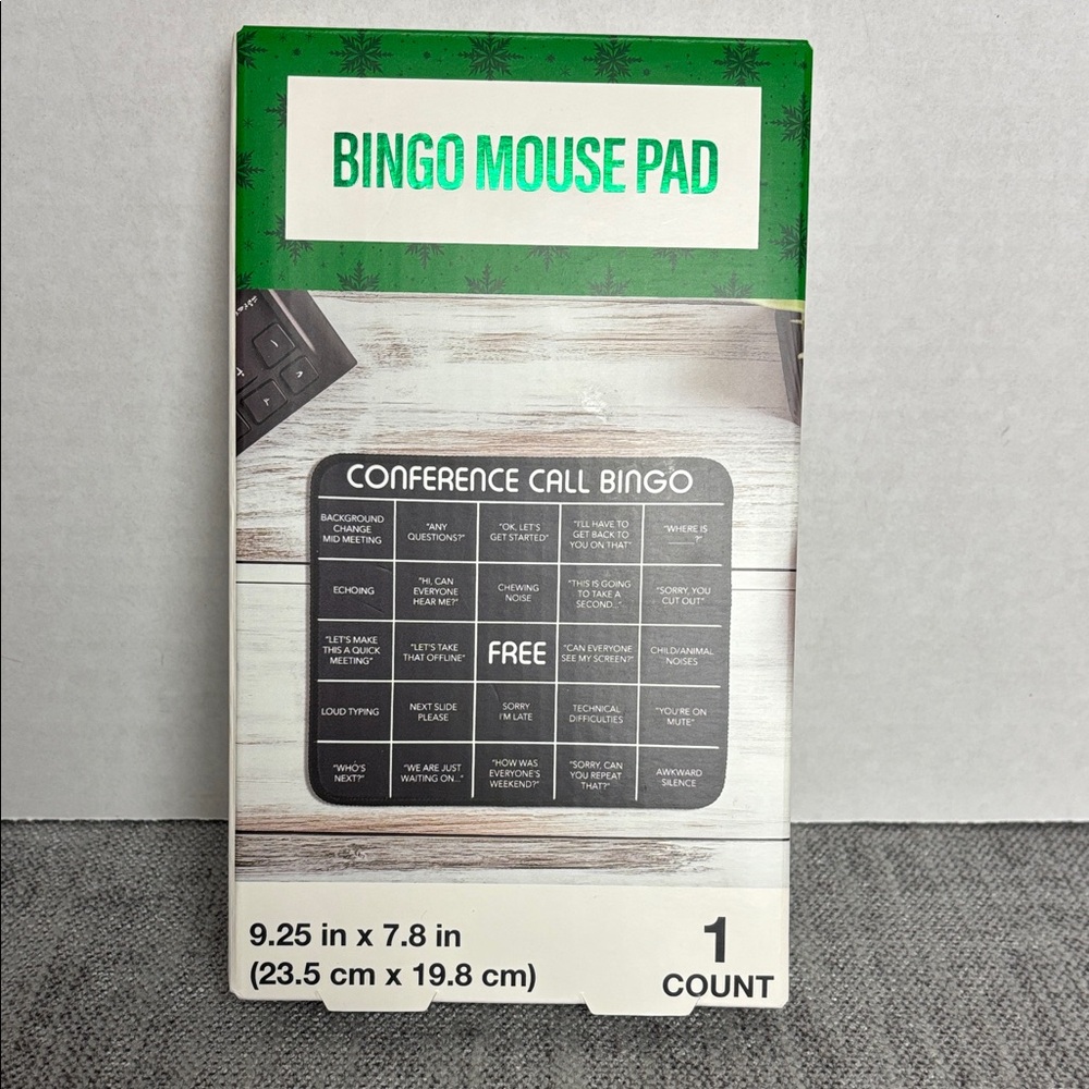 Conference Call Bingo Mouse Pad - Black